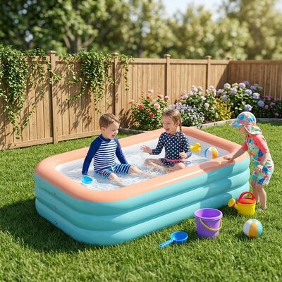 Good price Cross-border PVC Inflatable Rectangular Swimming Pool Portable Large-sized for Infants Adults Home Use Bathing Pool online