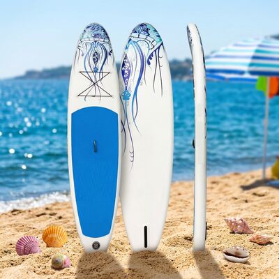 Good price sup Cross-border Ready-to-Ship PVC Inflatable SUP Paddleboard-Portable Stand-Up Paddleboard for Water Yoga Paddling online